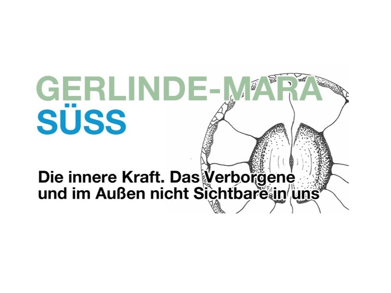 Ausstellungslogo "Gerline-Mara Süss - Die inndere Kraft. Das Verborgene und im Außen nicht Sichtbare in uns"
